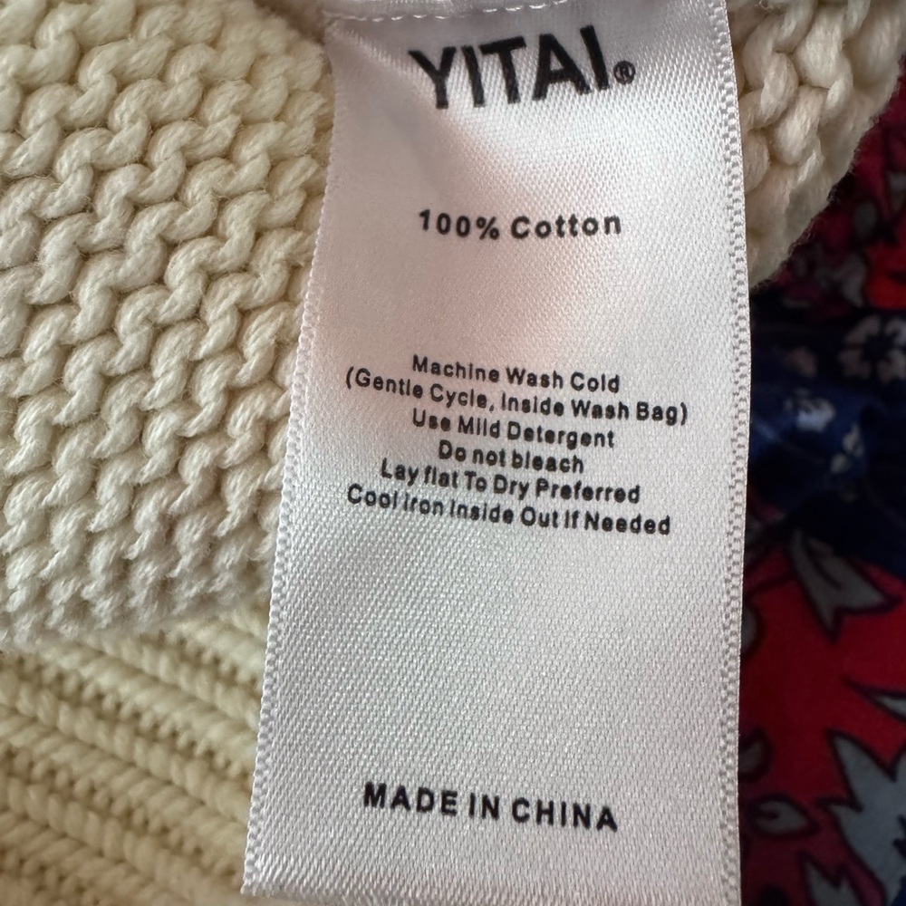 YITAI White Santa Monica Pier Beach Embroidered Sz L Crew Neck Pullover Sweater - Picture 11 of 12